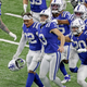 The Colts celebrate following their 34-31 win over the Packers in Week 11.